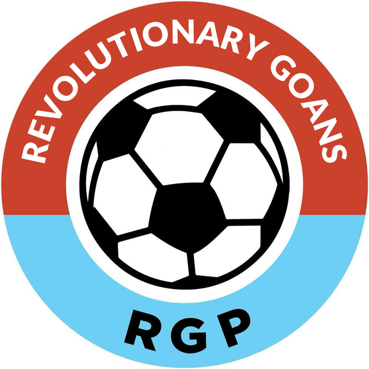 Revolutionary Goans RGP logo with a spinning football